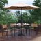 Flash Furniture Patio Set-30"x48" Table-4 Chairs-Tan Umbrella-Base XU-DG-304860064-UB19BTN-GG - alternate 1